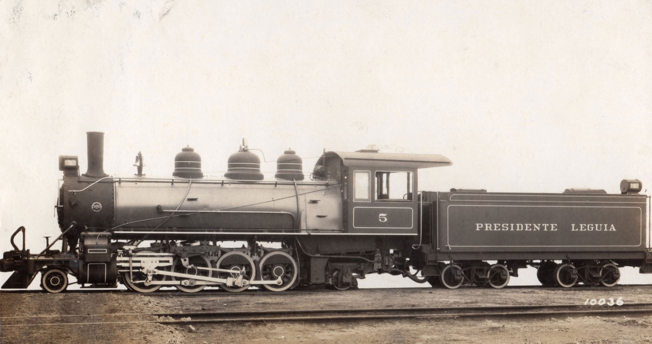 Ferrocarril con el nombre de Presidente Leguía, c. 1919