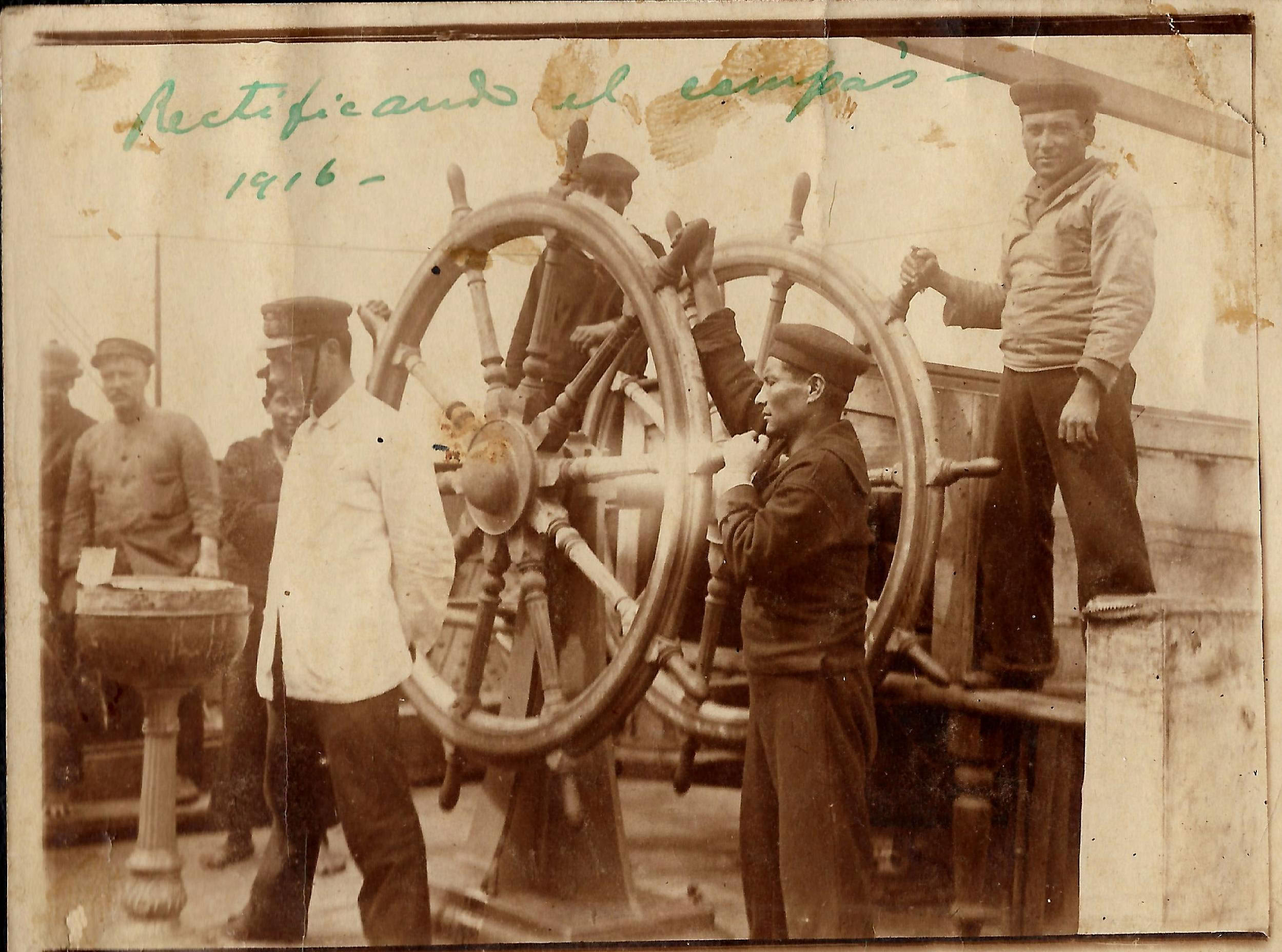 El transporte Iquitos en viaje a Inglaterra y las costas de Estados Unidos y de la América del Sur en el Atlántico. 1916