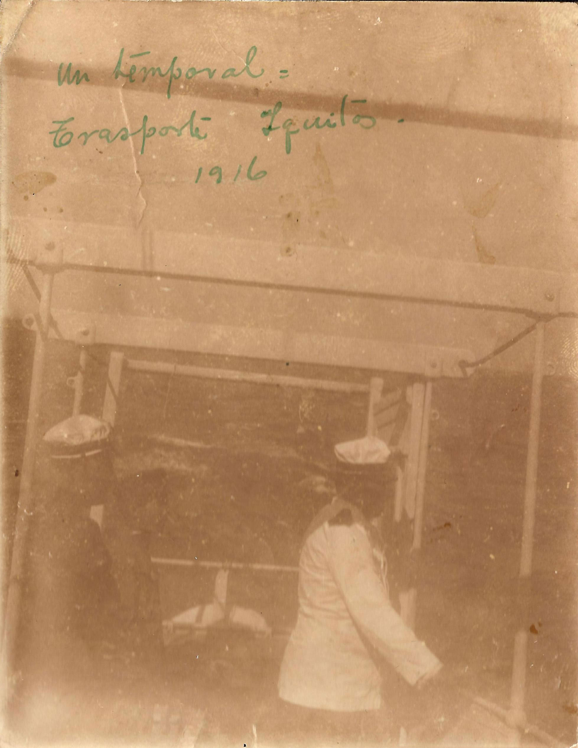 El transporte Iquitos en viaje a Inglaterra y las costas de Estados Unidos y de la América del Sur en el Atlántico. 1916