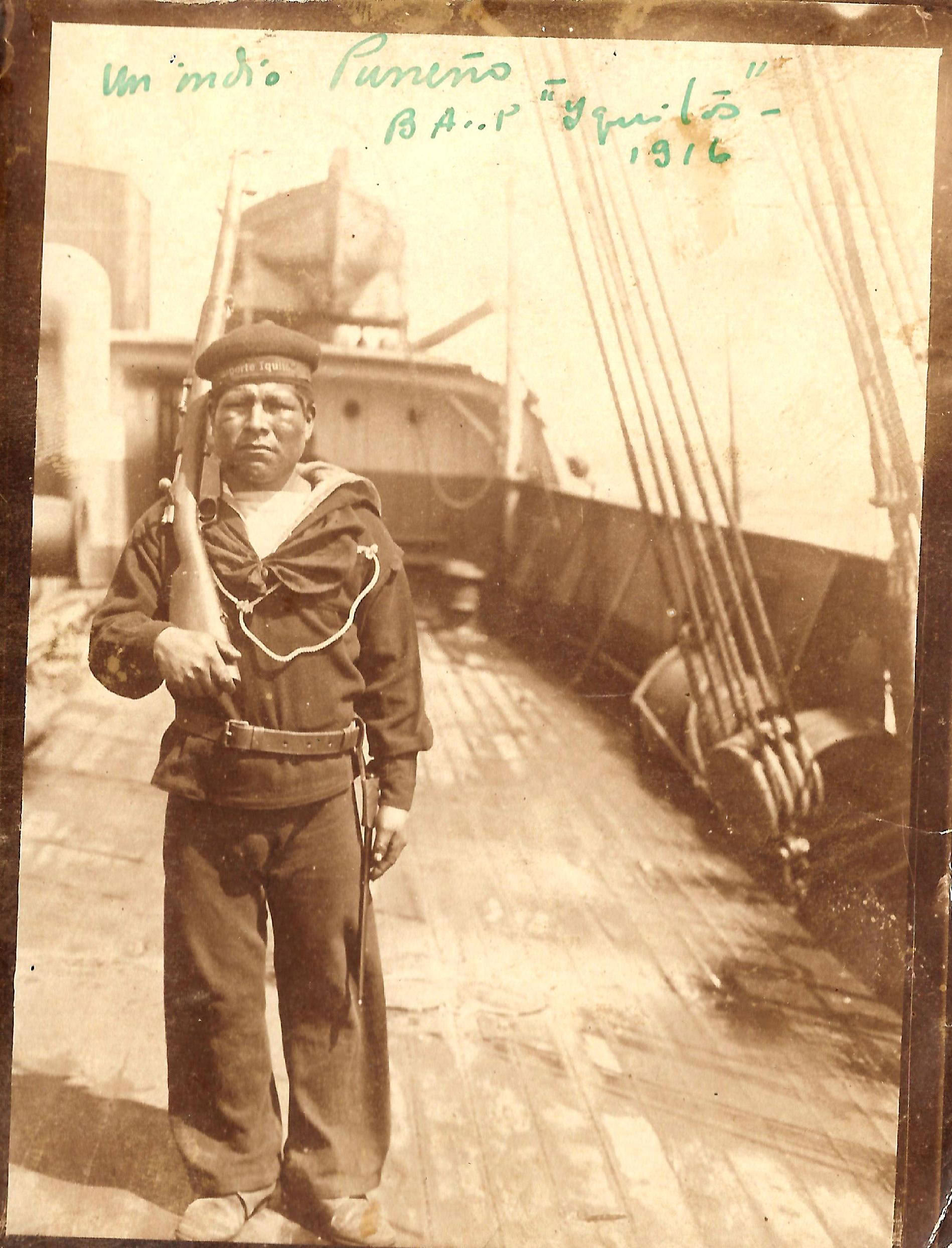 El transporte Iquitos en viaje a Inglaterra y las costas de Estados Unidos y de la América del Sur en el Atlántico. 1916
