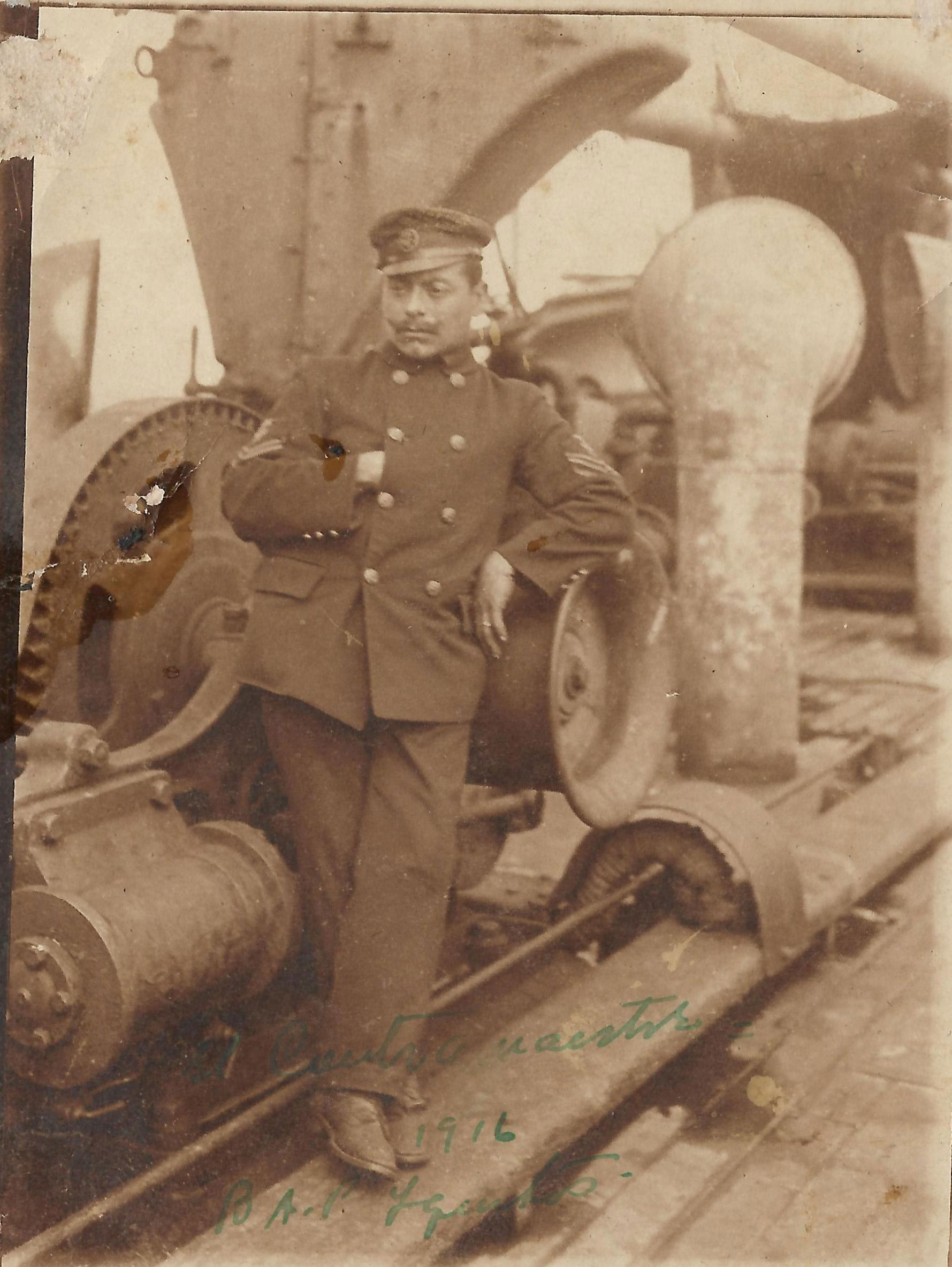 El transporte Iquitos en viaje a Inglaterra y las costas de Estados Unidos y de la América del Sur en el Atlántico. 1916