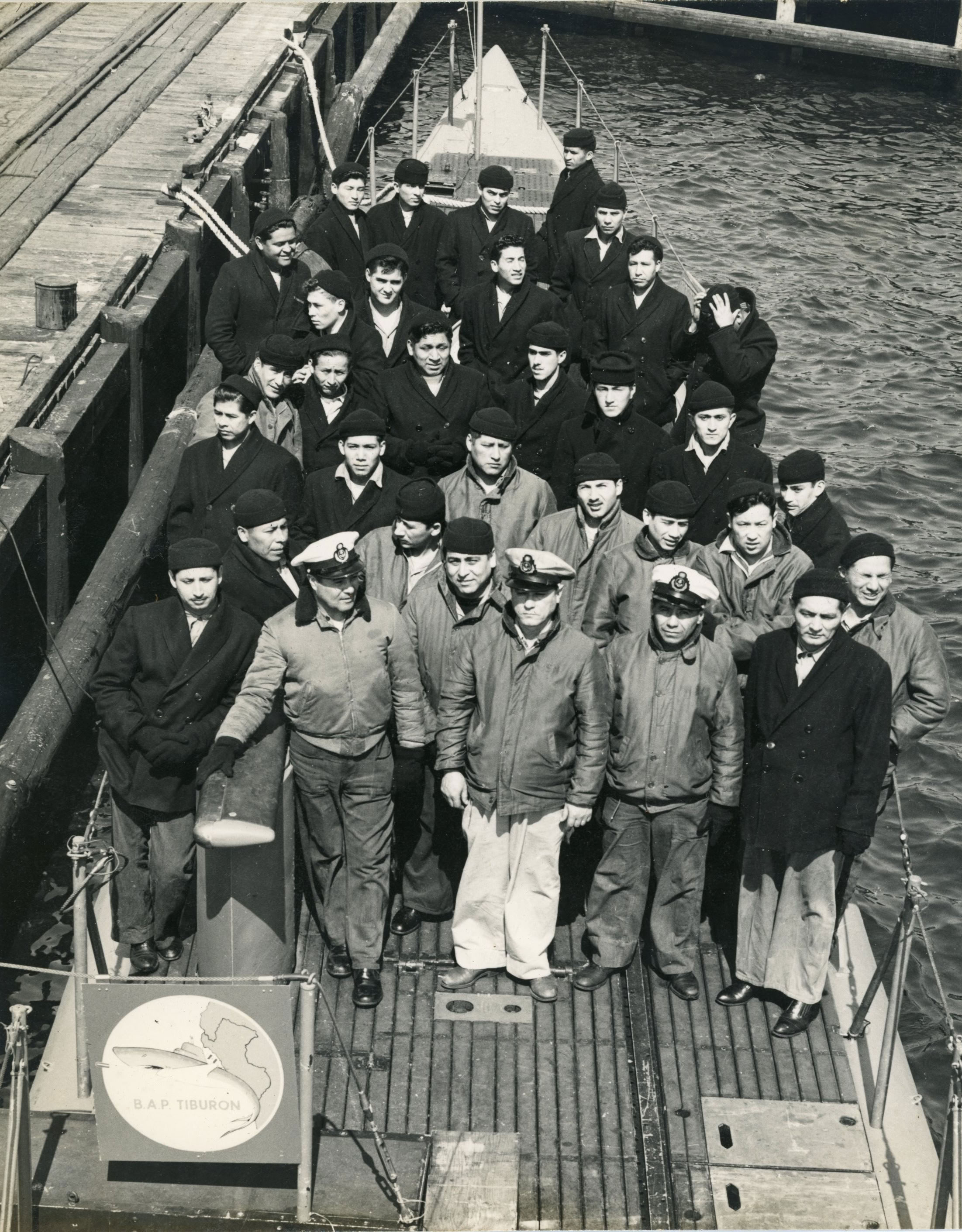 Dotación del submarino Tiburón, 1953
