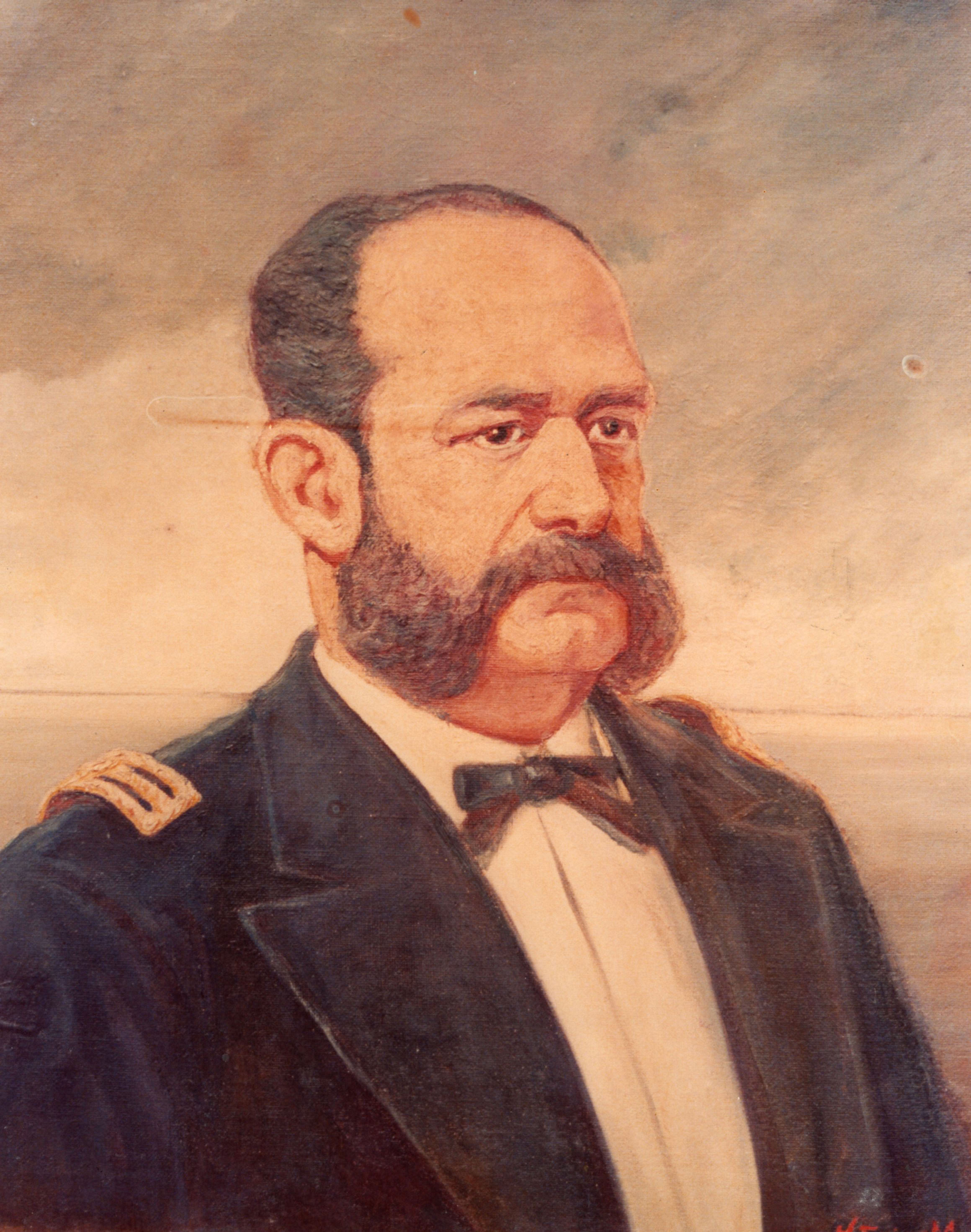 Oleo de Miguel Grau pintado por William Spiers, 1926