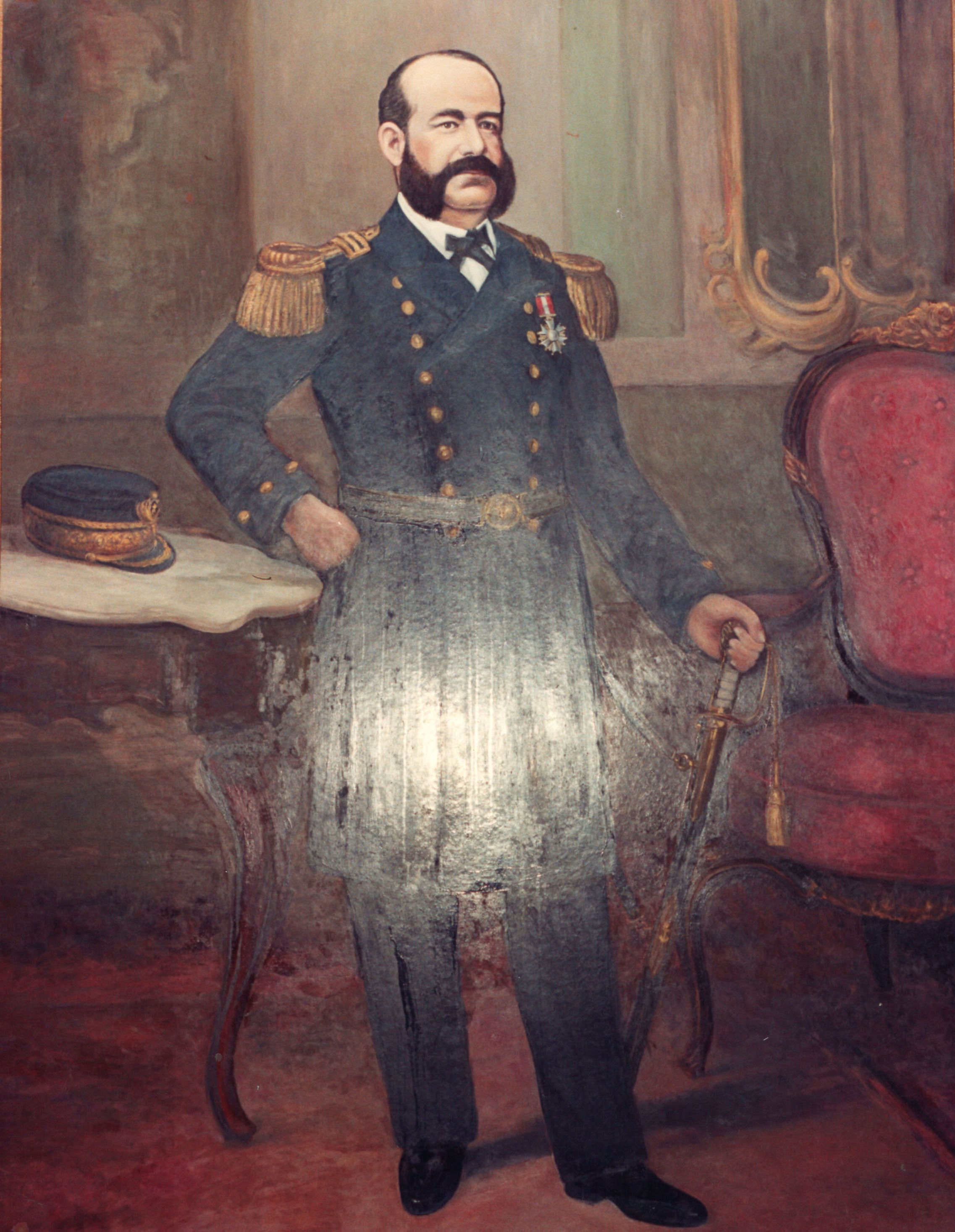 Óleo de Miguel Grau. Restaurado por David Samillán